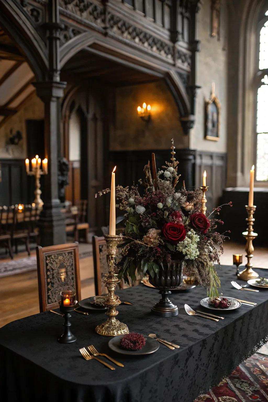 Mystical gothic featuring a dramatic flair.