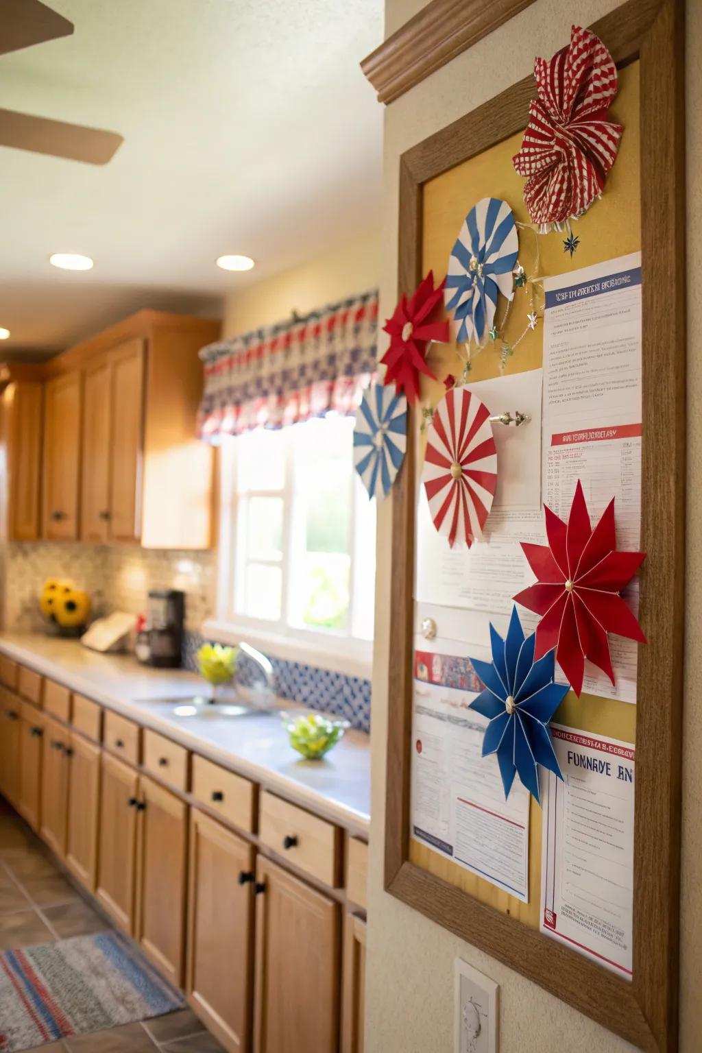 National pinwheels bring a lively element to your decorations.