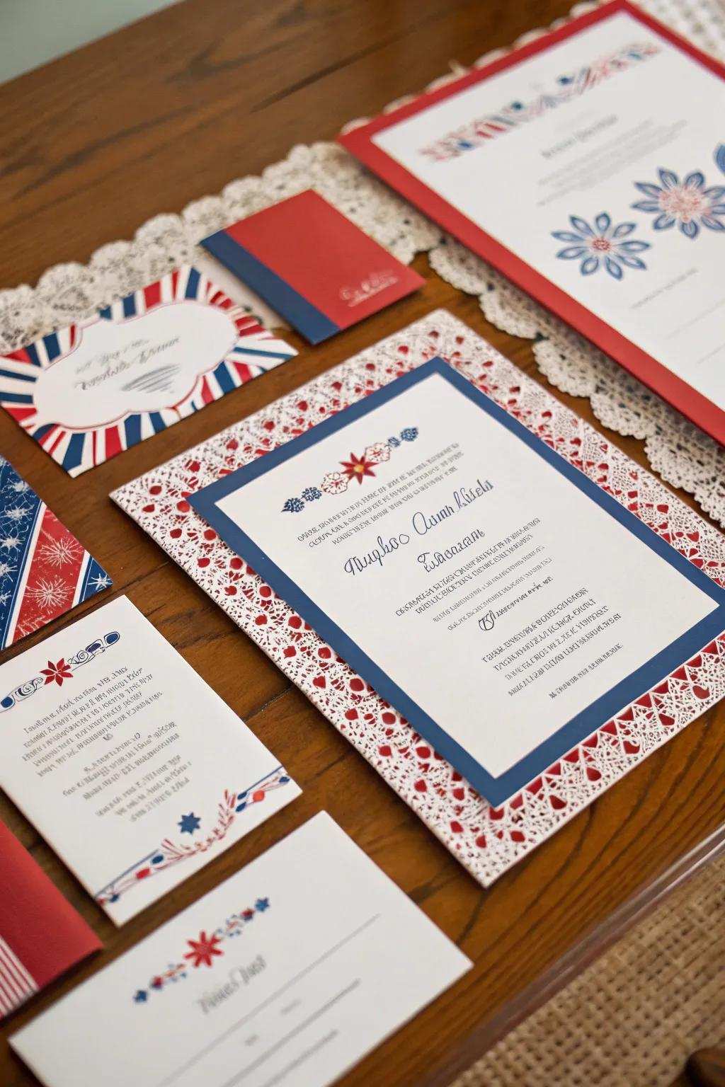 Nationalistic writing material that establishes the theme from the onset.