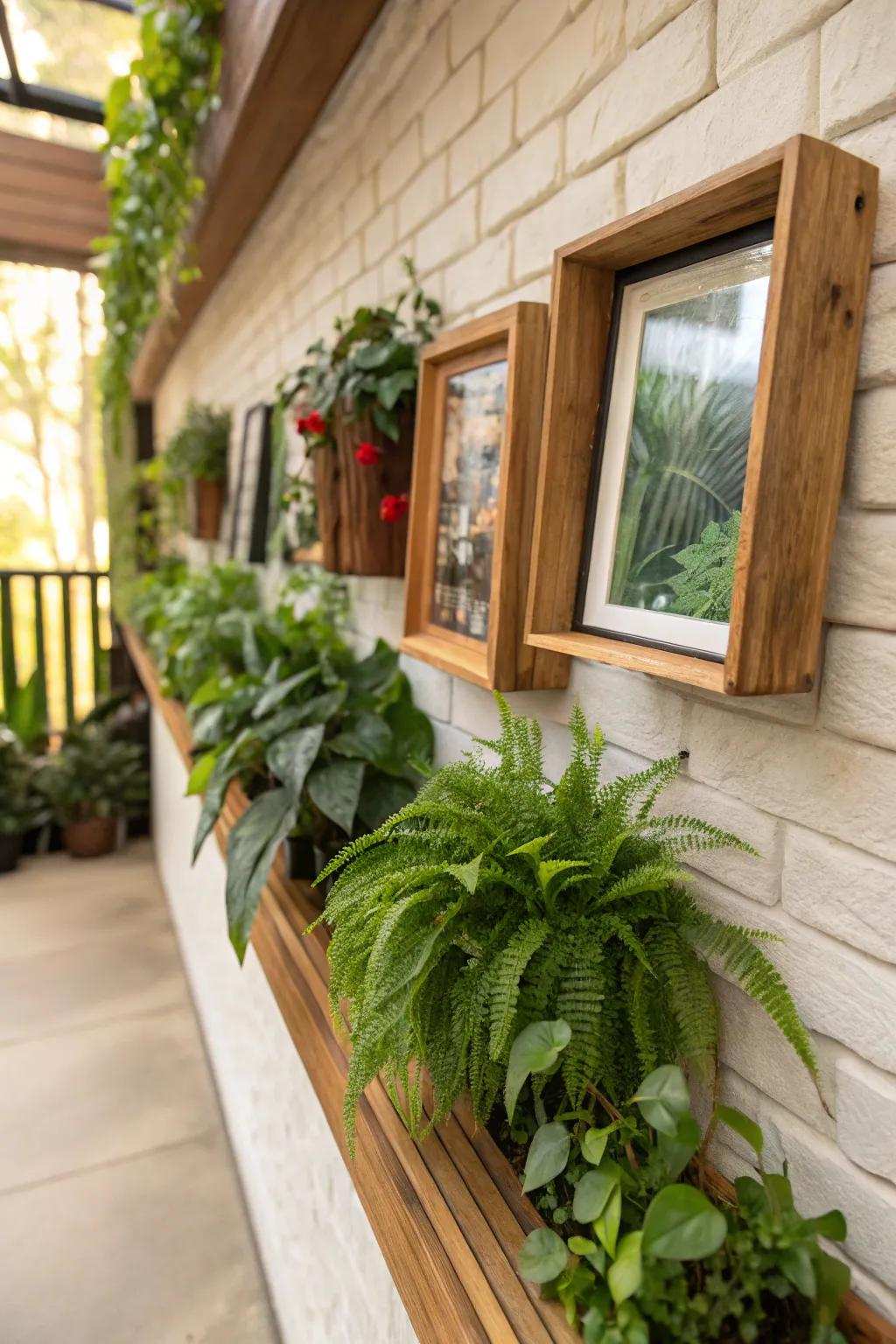 Natural elements on a display ledge result in a fresh and inviting look.