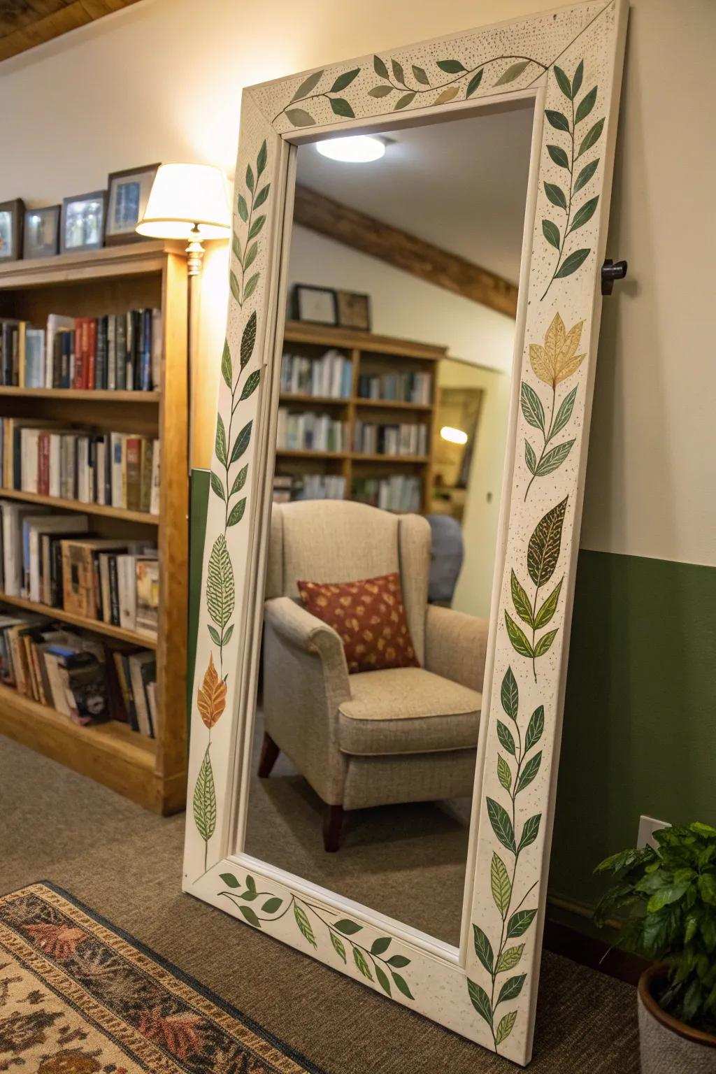 Nature motifs create a soothing vibe.