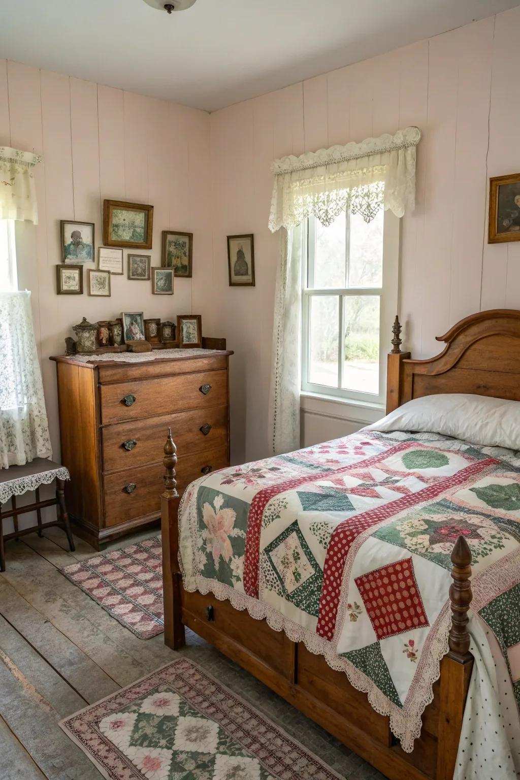 Nostalgic charm elevated through vintage treasures