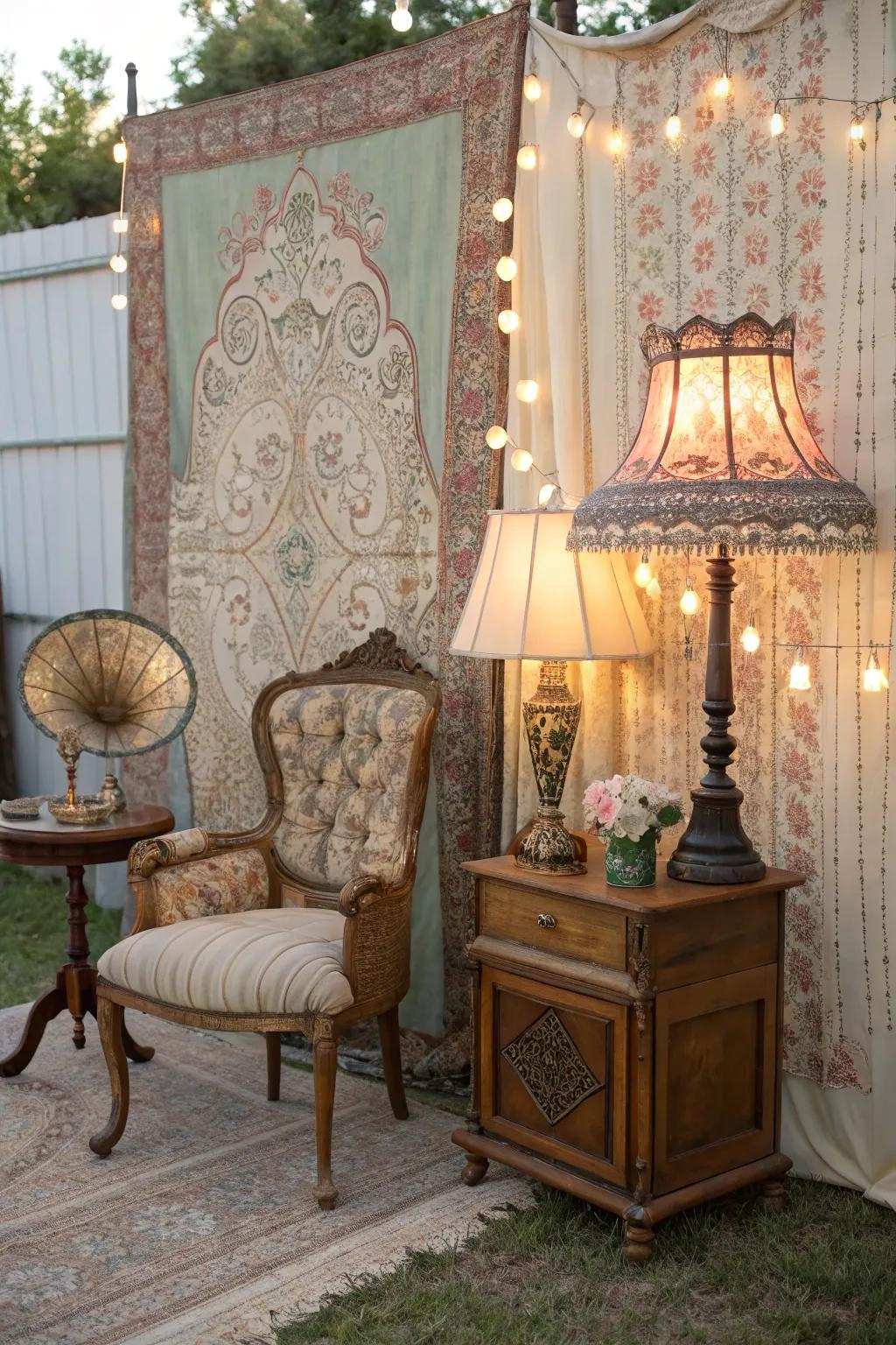 Nostalgic classic ambiance featuring antique decor
