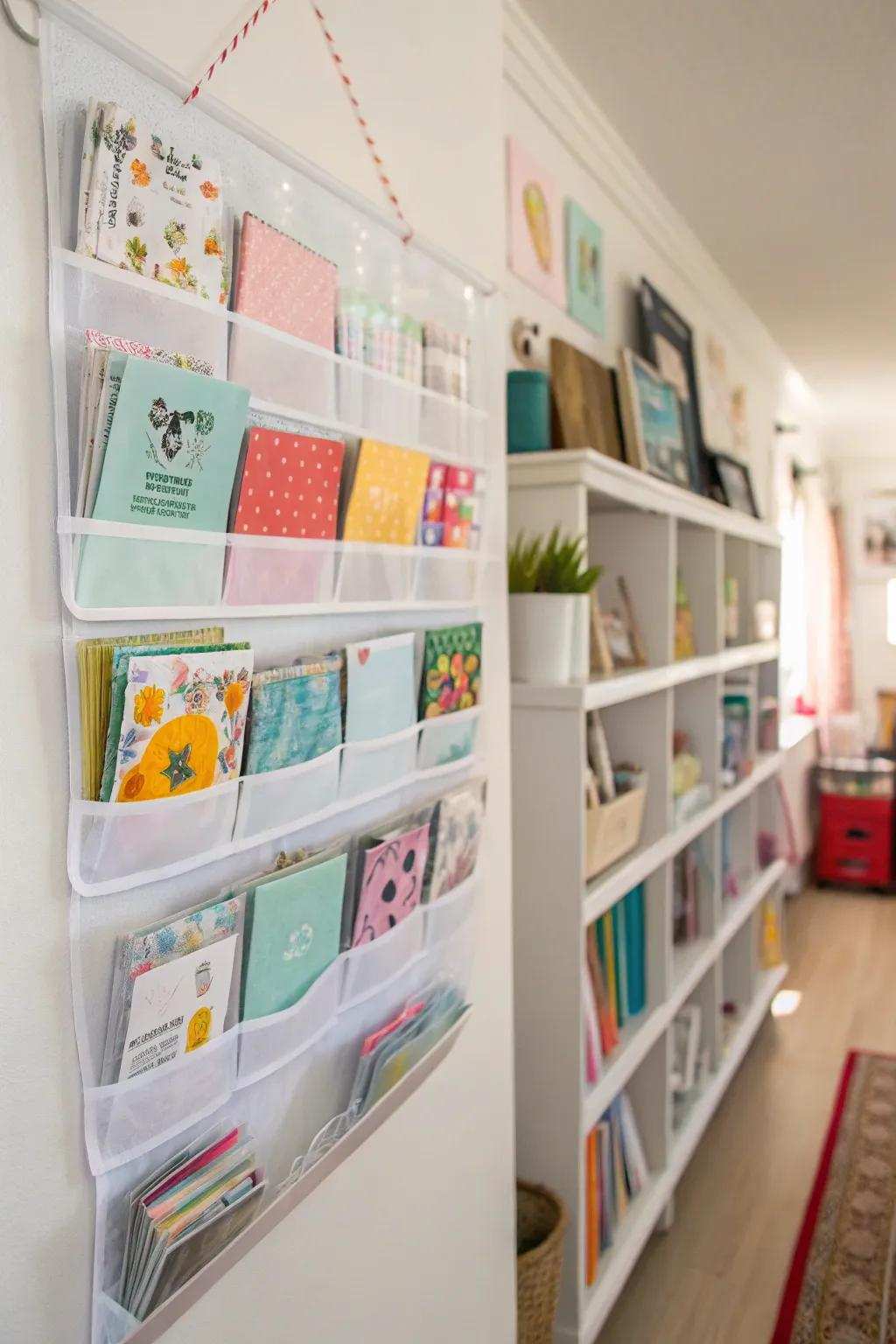 Optimize wall space with mounted storage options.