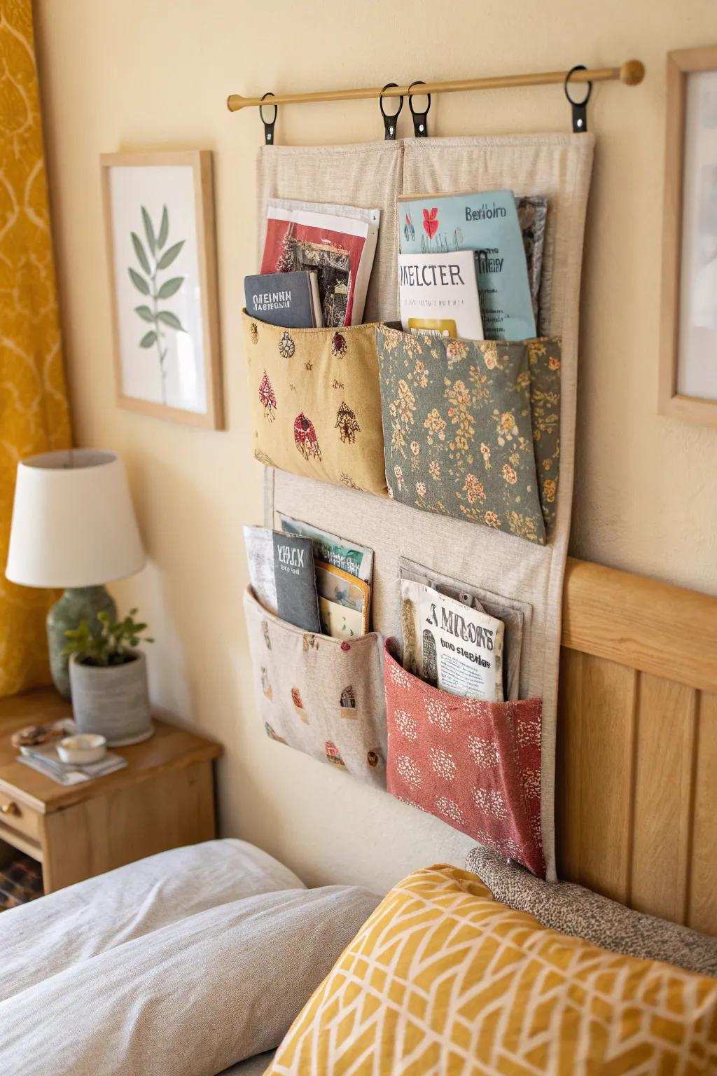 Organize small necessities using wall-mounted holders.