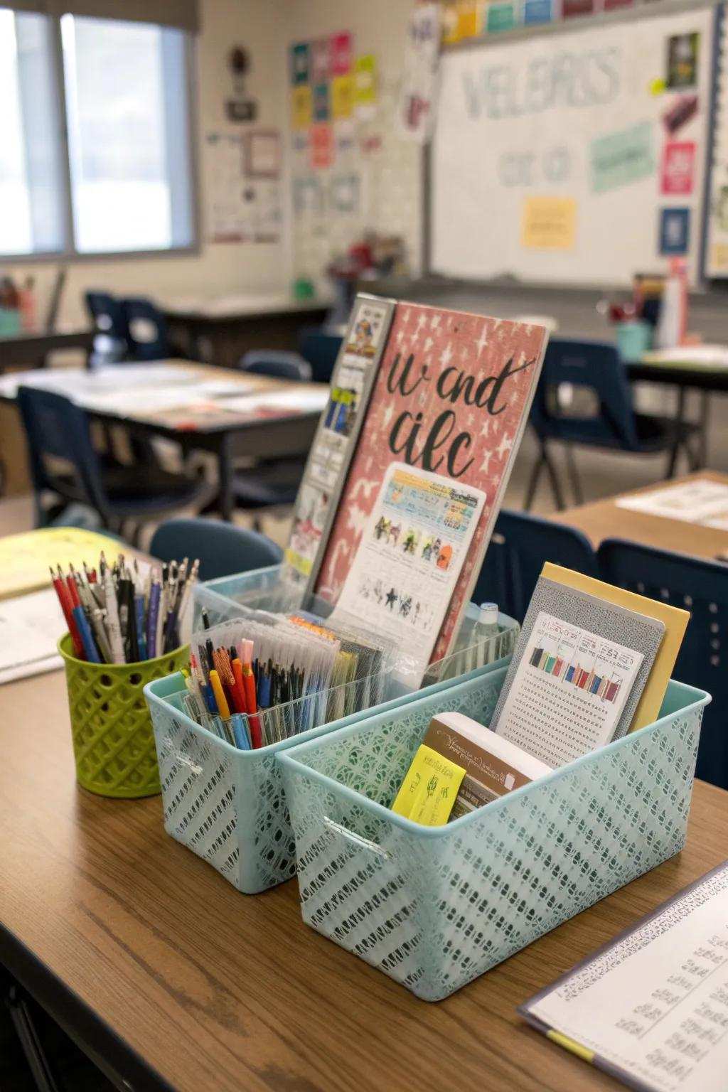 Organizers Exhibiting motivational quotations fostering a positive vibe