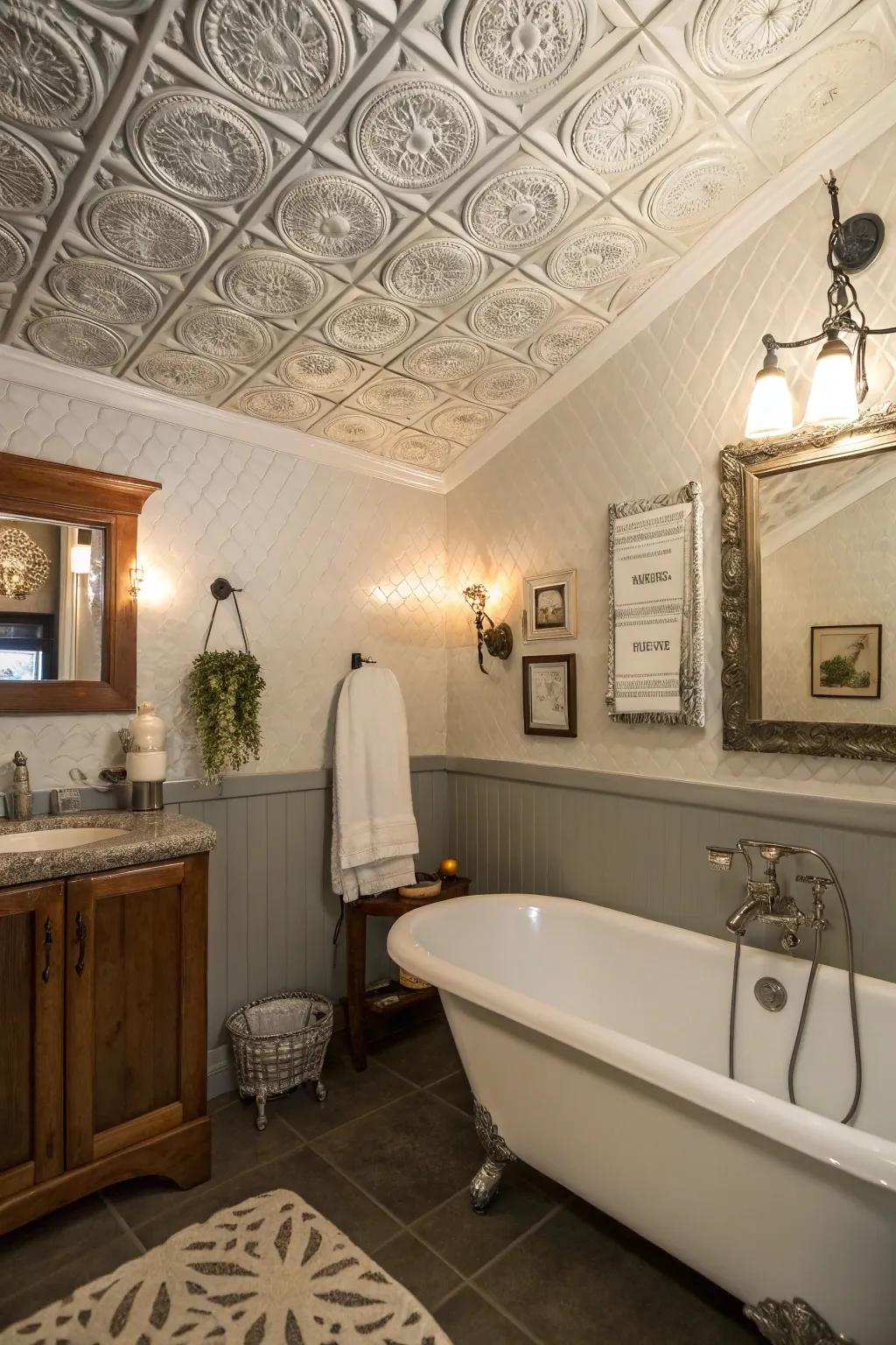 Ornamental boards transform ceilings with vintage charm and elegance.