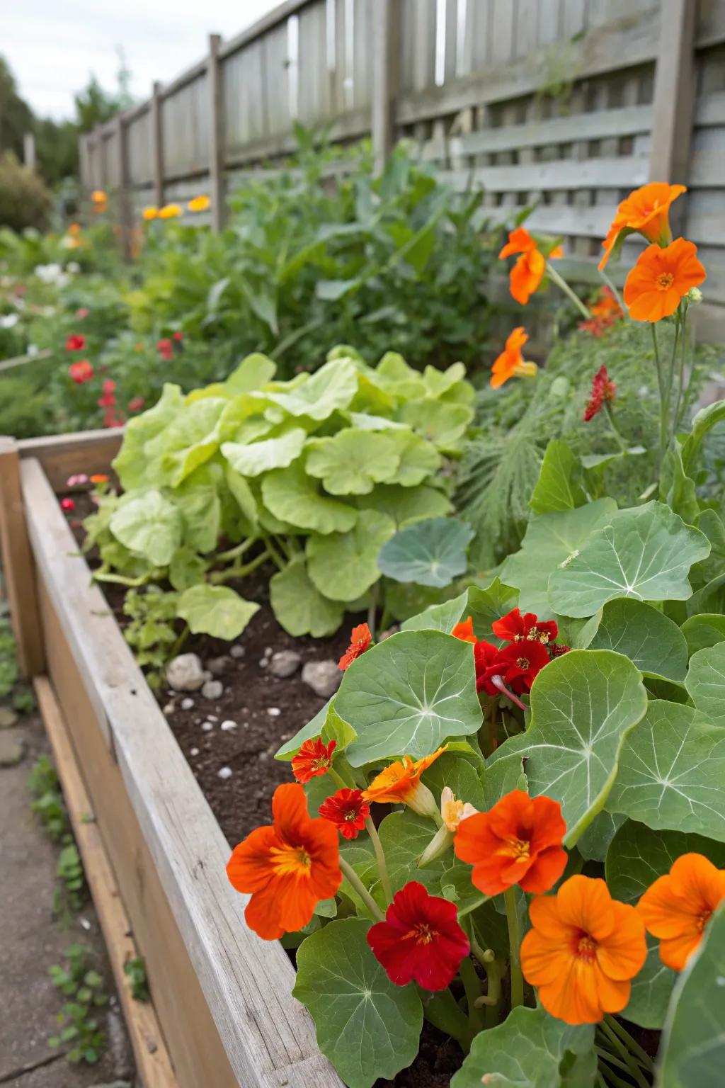 Painted petals present charm and pest management within your cultivation zone.
