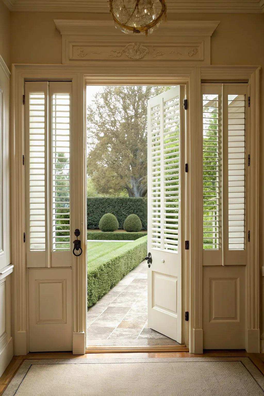 Panelling enhances timeless beauty and regulated light.