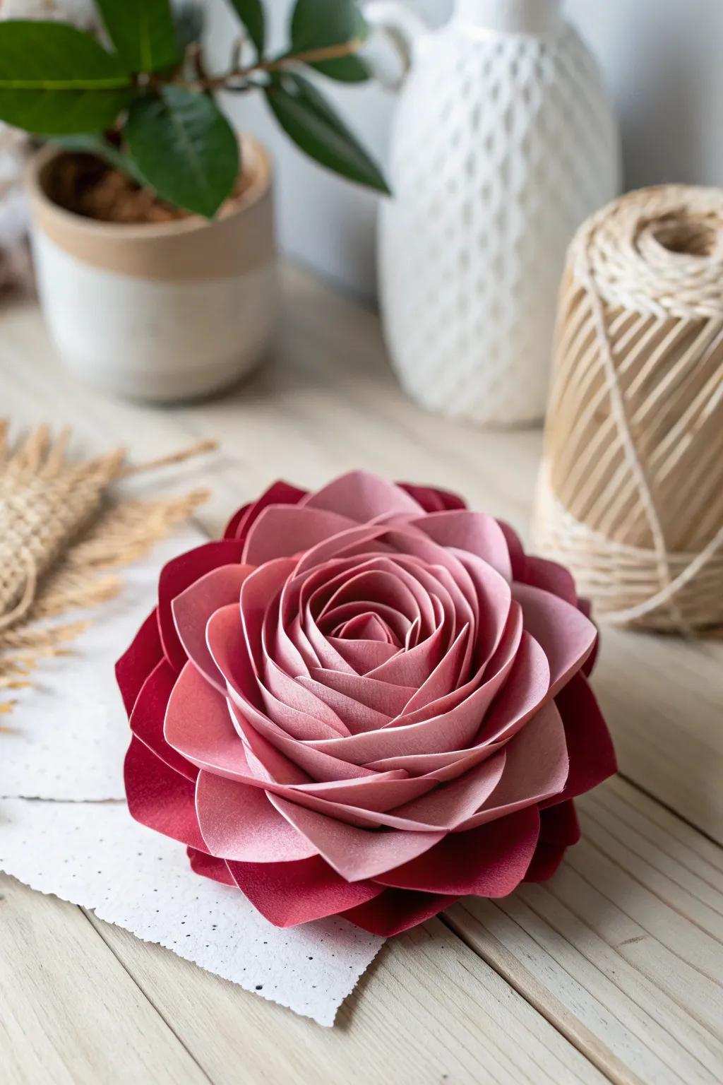 Paper Elegance: Explore the Art of Paper Camellias.