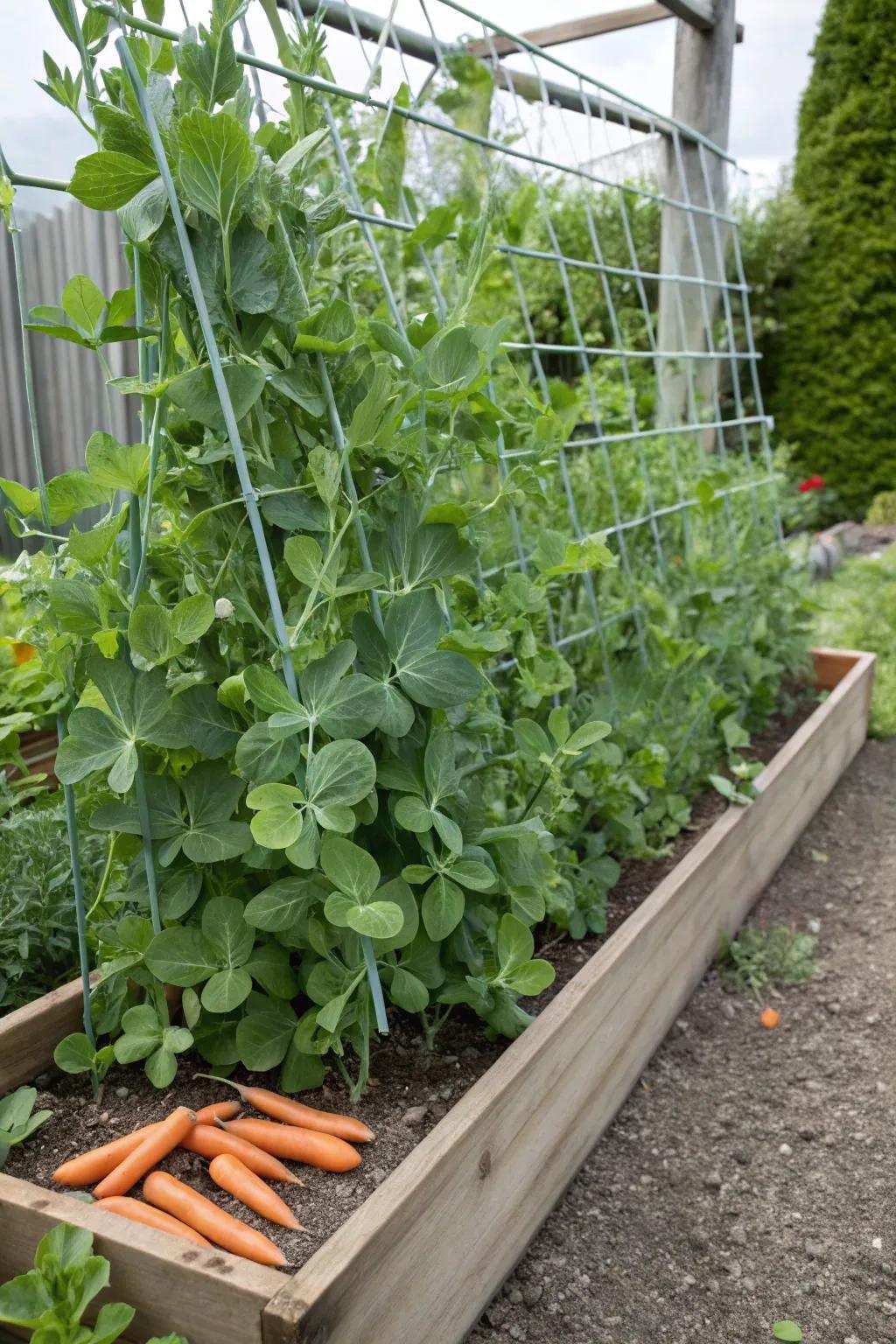 Peas and carrots, a compatible coalition enhancing respective maturation.