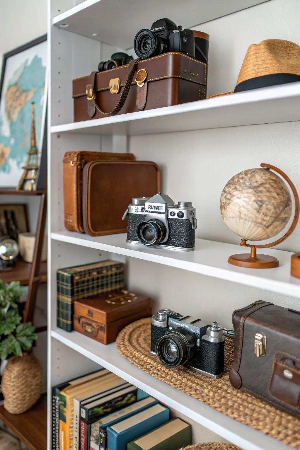 Personal collections contributing character and depth to the decor.