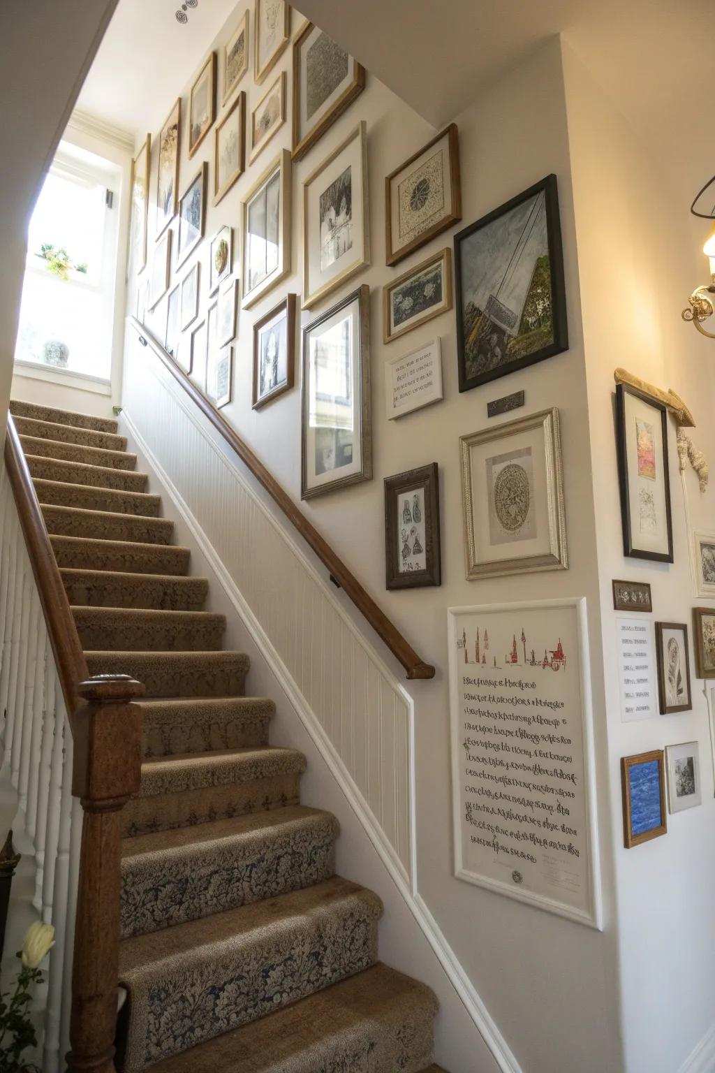 Personal expressions infuse an inspiring detail into the display arrangement.