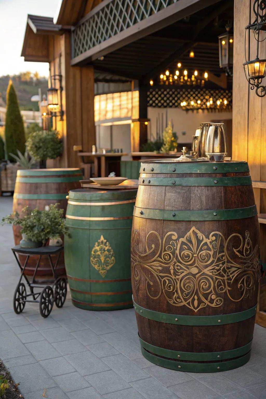 Personalize your area using ornamental cask cutouts that express your distinctive style.