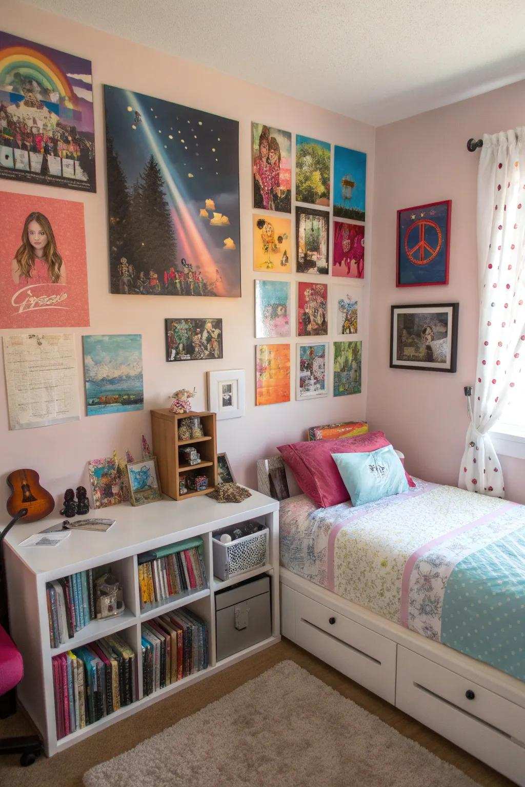 Personalized wall decor makes the space distinctive and special.