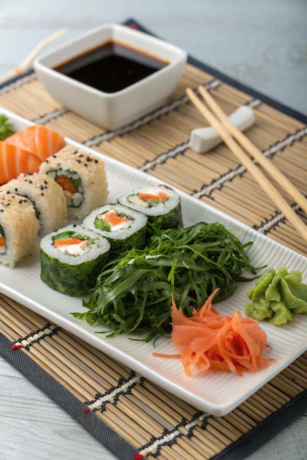 Present an essence of the Orient at your table with this inspired cold plate.