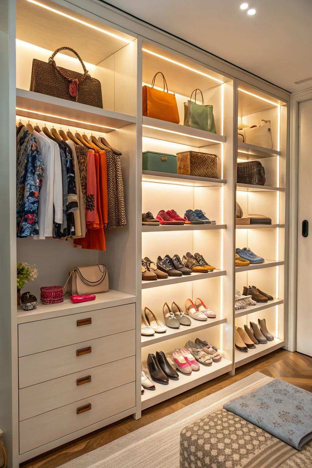 Presentation shelves introduce character and showcase your flair.
