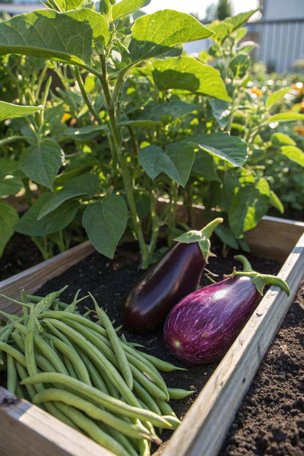 Purple orbs and grain pods, a mutually accelerating botanical pairing.