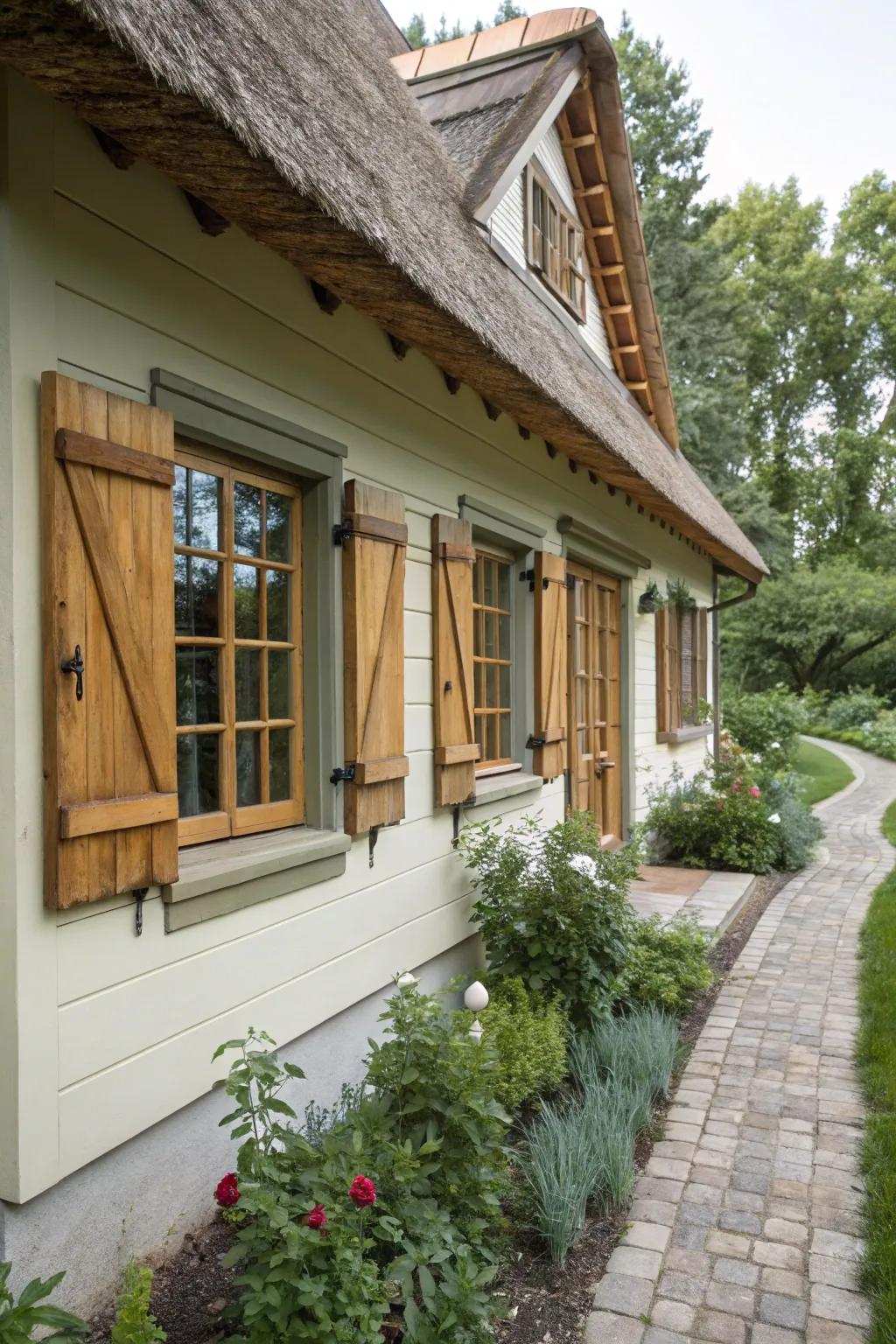 Quaint trims contribute warmth and sentimentality.