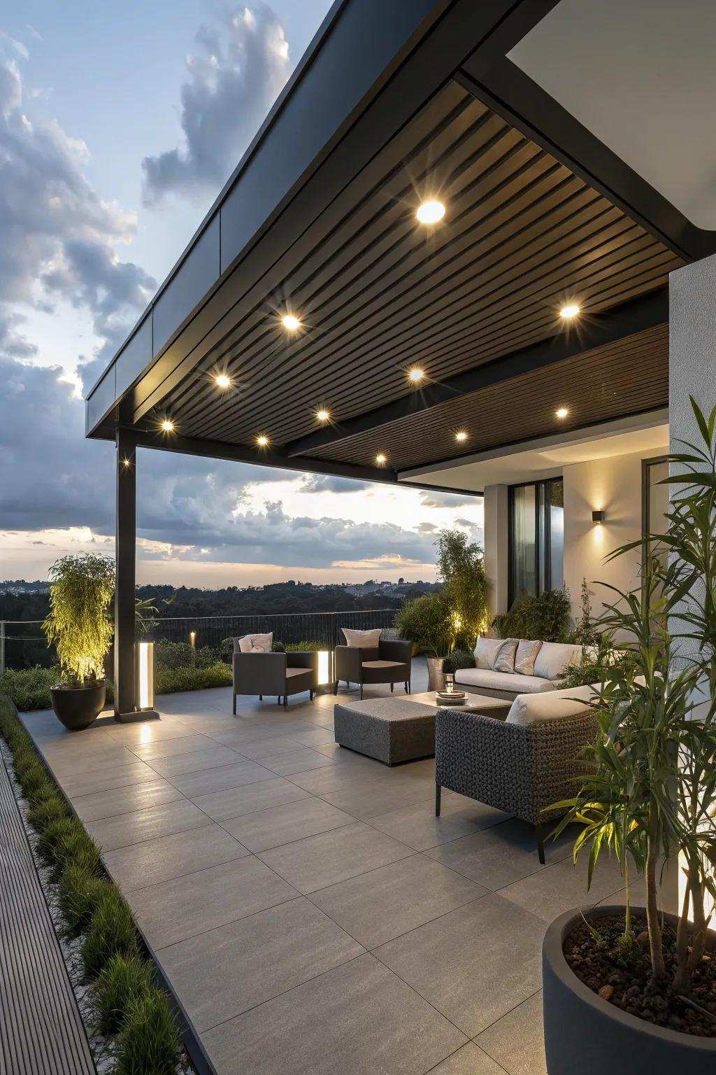 Recessed lights offer a refined yet effective lighting solution.