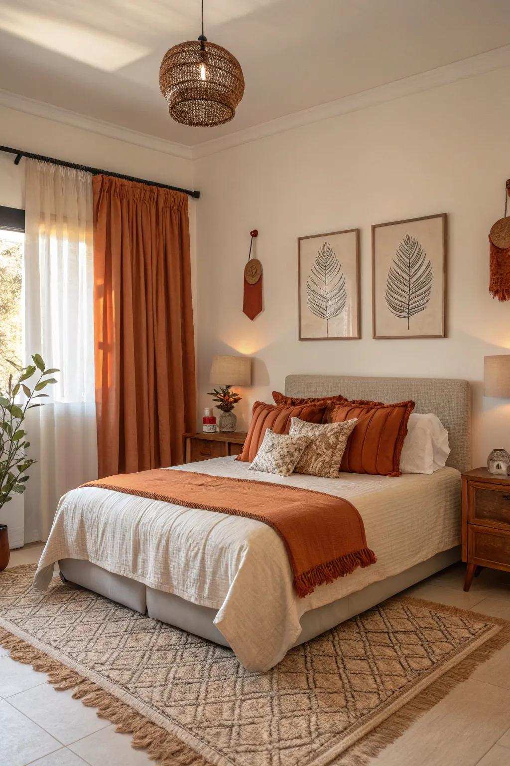 Reddish-brown ornamental touches contribute subtle color.