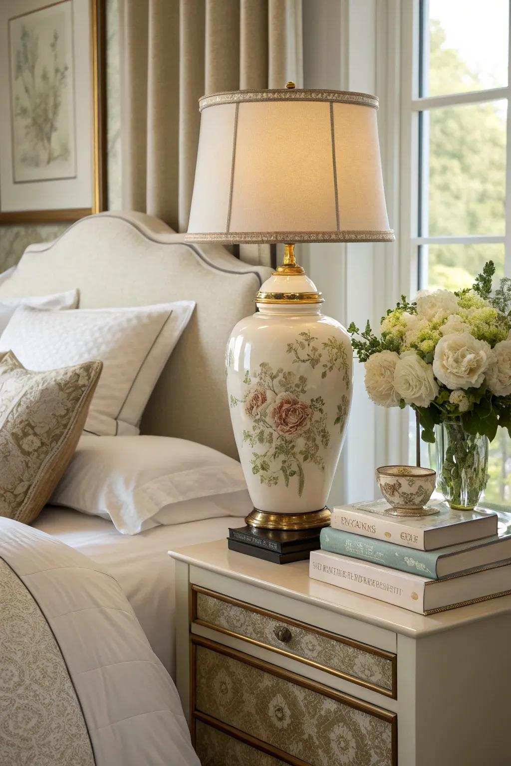 Refined details enhance the function and style of your bedside.