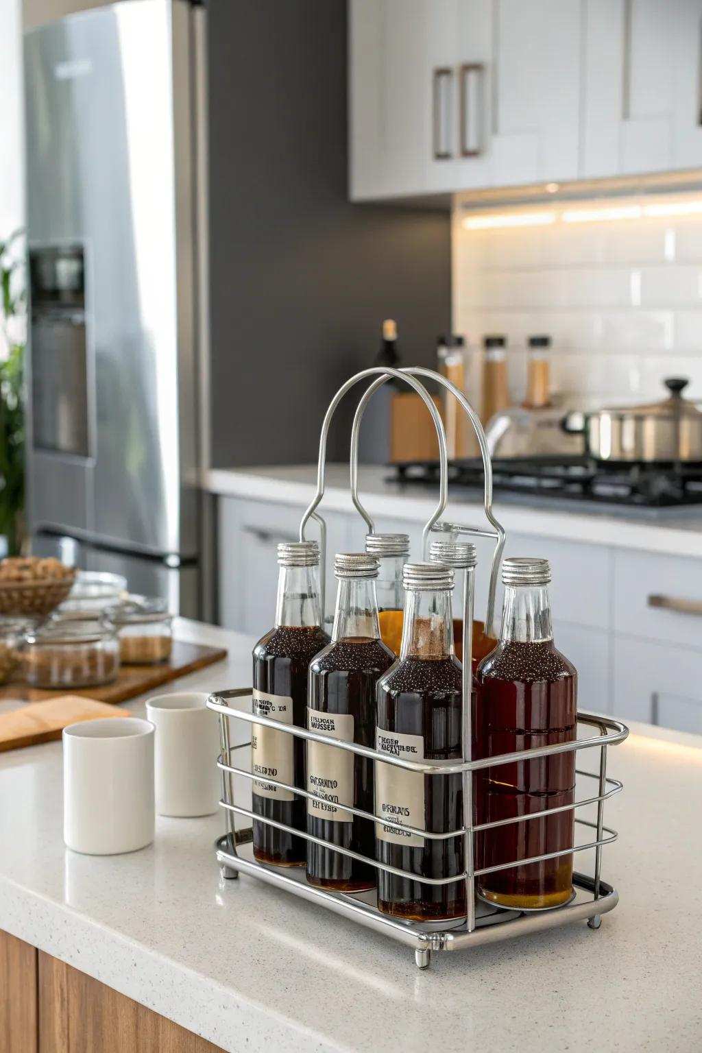 Refined steel wire frame for a minimalist and up-to-date impact.