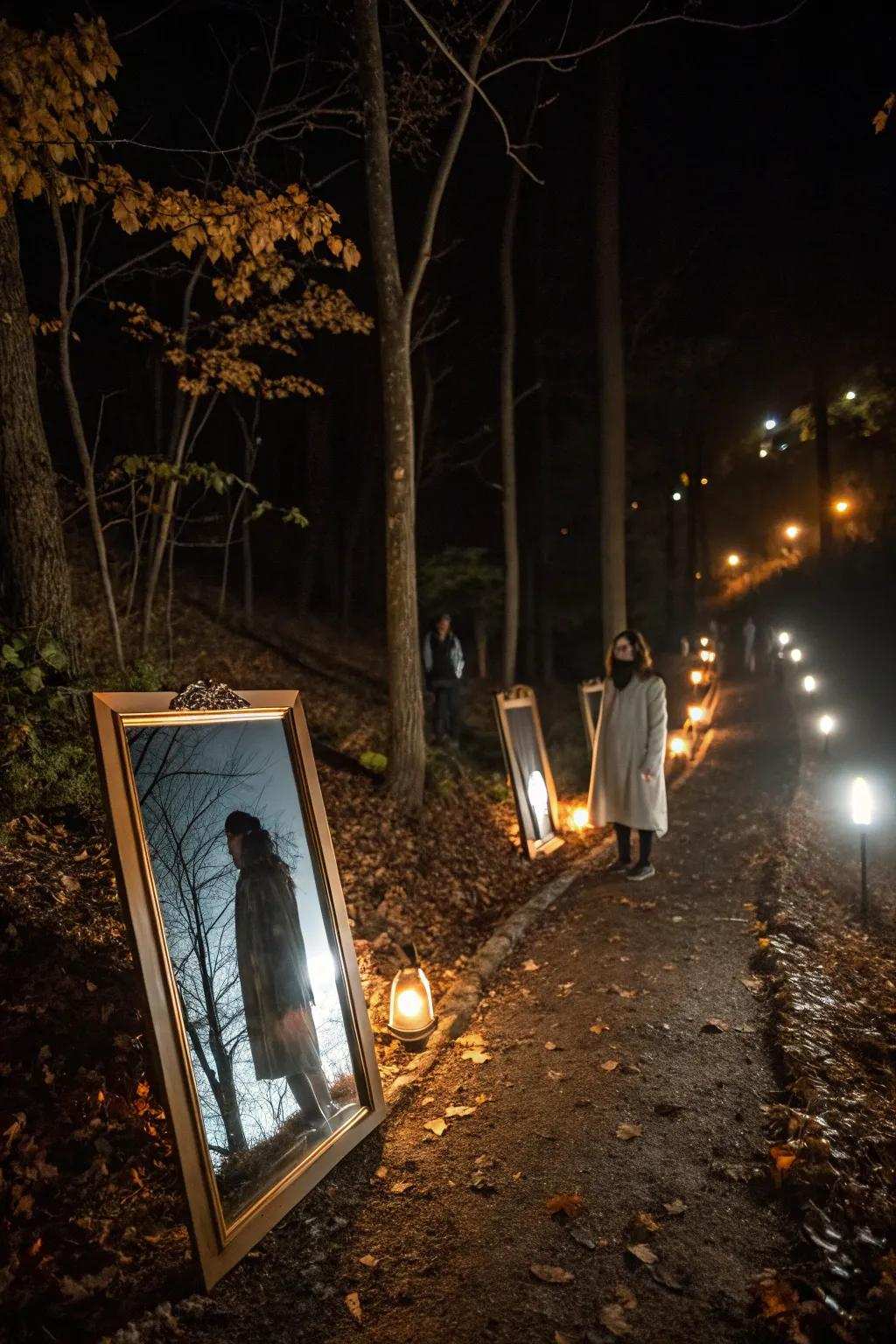 Reflectors reflecting unexpected, ghostly images.