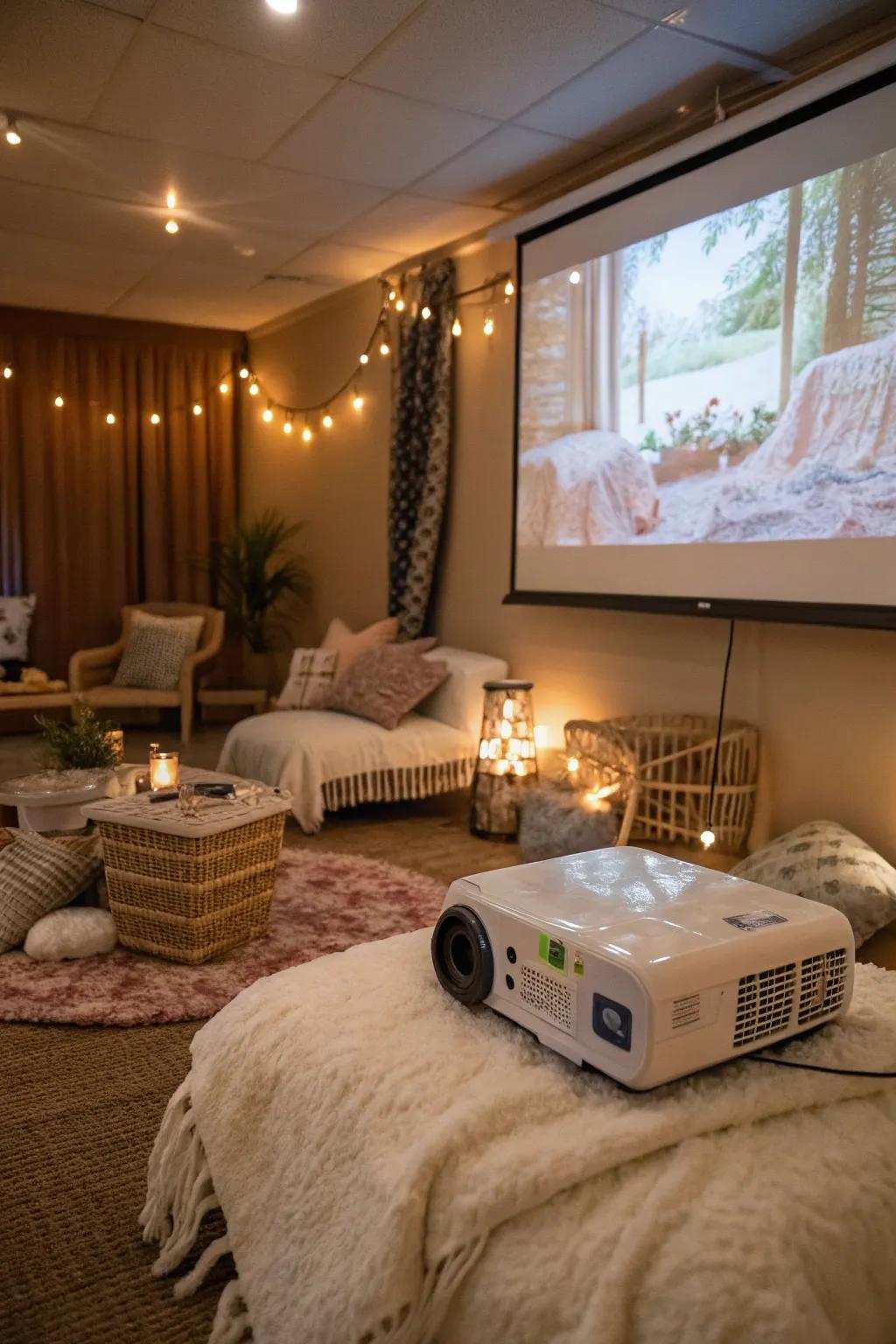 Reposing films present a calming conclusion to a pampering evening.
