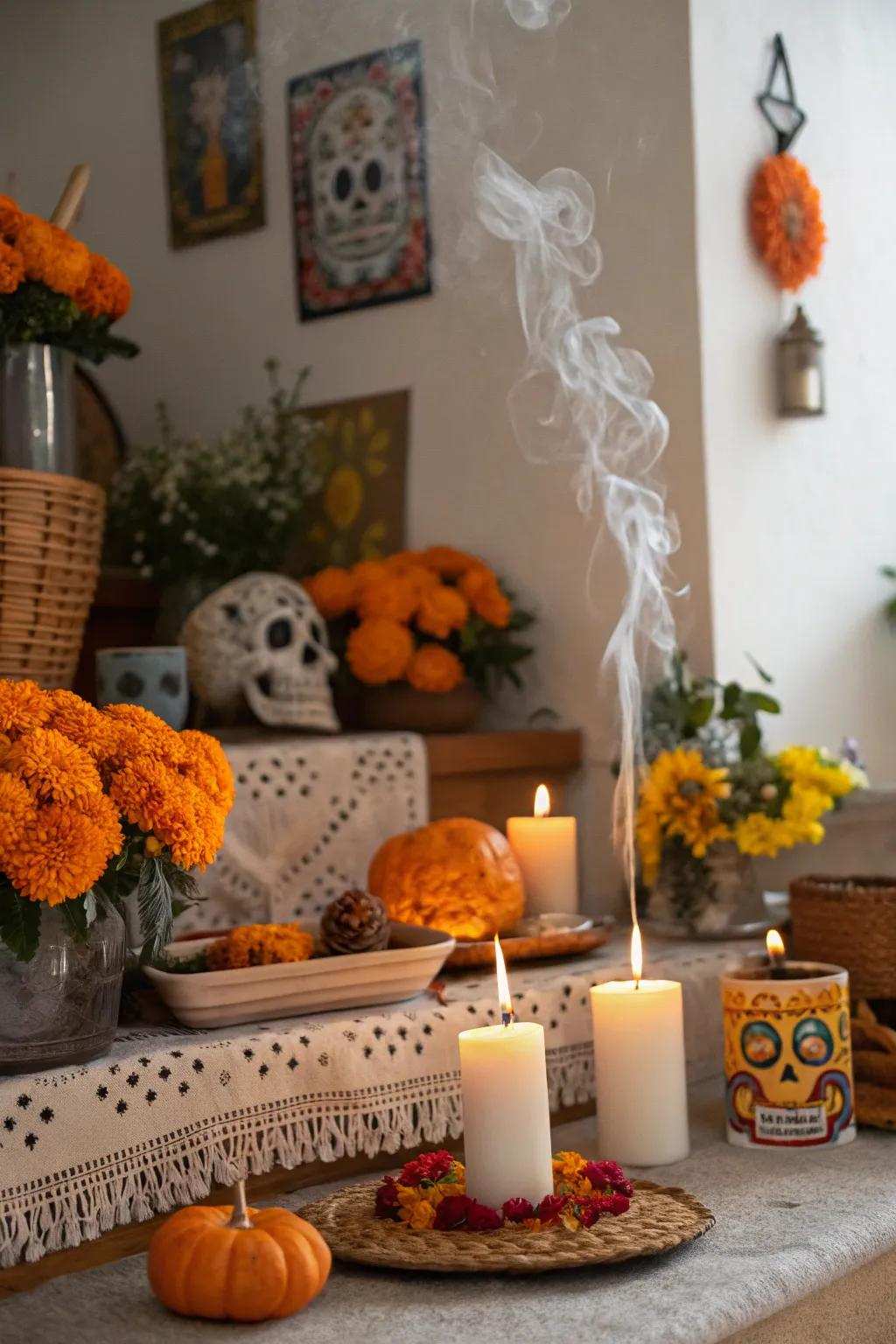 Resin or gum purifies the space and creates a calming atmosphere.