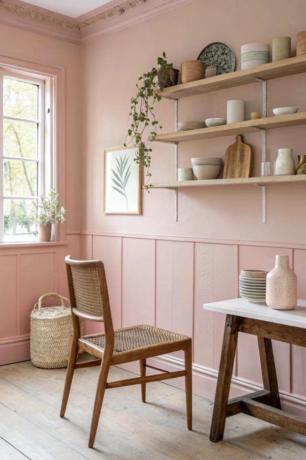 Revamp your area with a dash of rose—where ingenuity converges with tranquility in this whimsical pink crafting area.