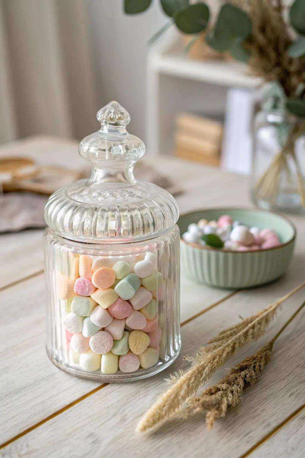 Revamp your confectionery display with the timeless charm of vintage apothecary aesthetics.