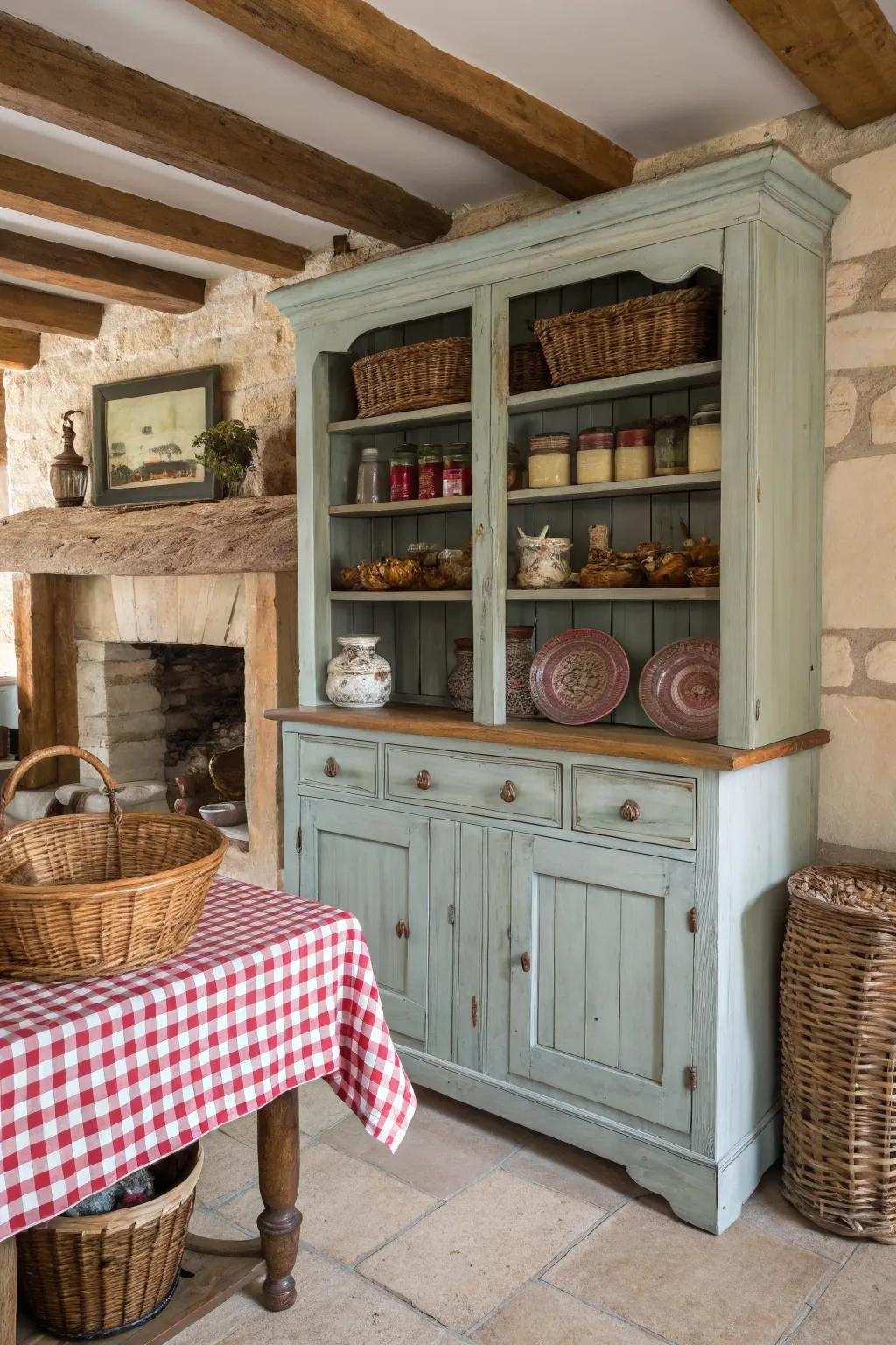 Revitalize vintage furniture with cabinet coat for added charm.