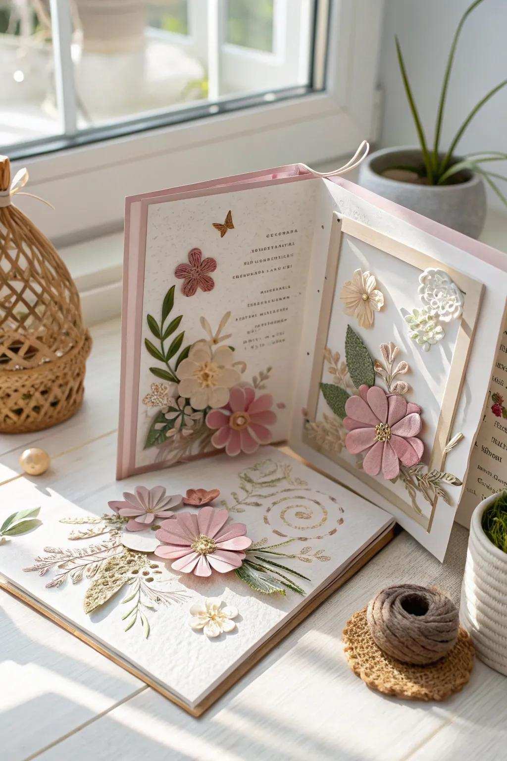 Revitalize your scrapbook with alluring three-dimensional surprise elements that fascinate and delight.