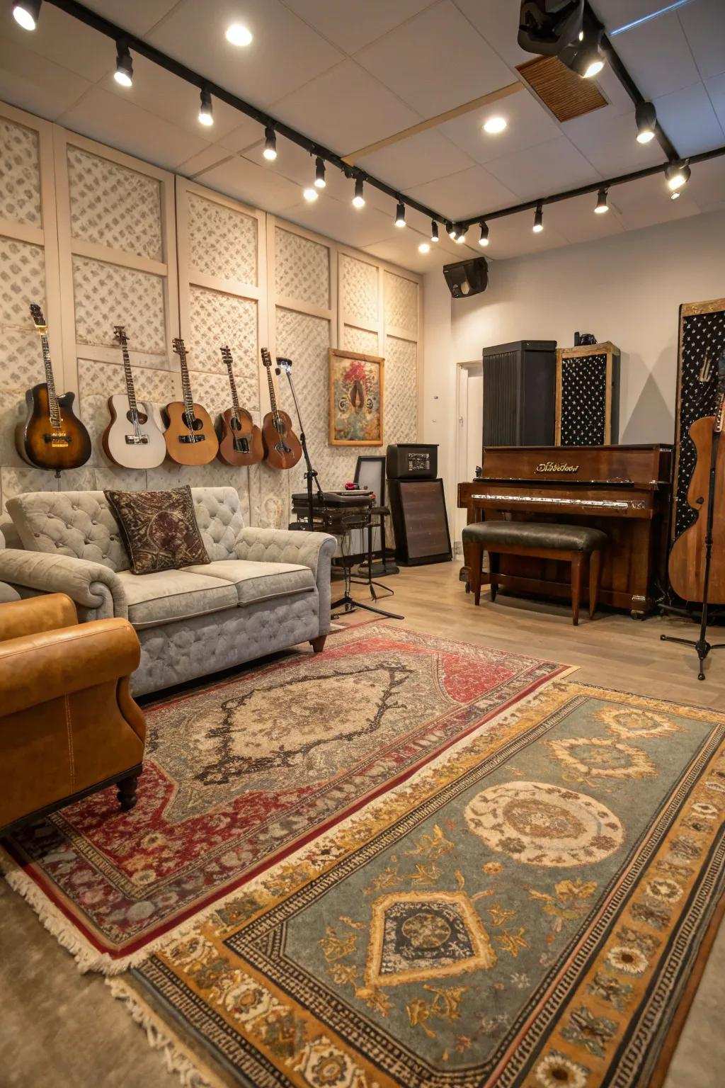 Rugs provide acoustic benefits while enhancing the style of your space.