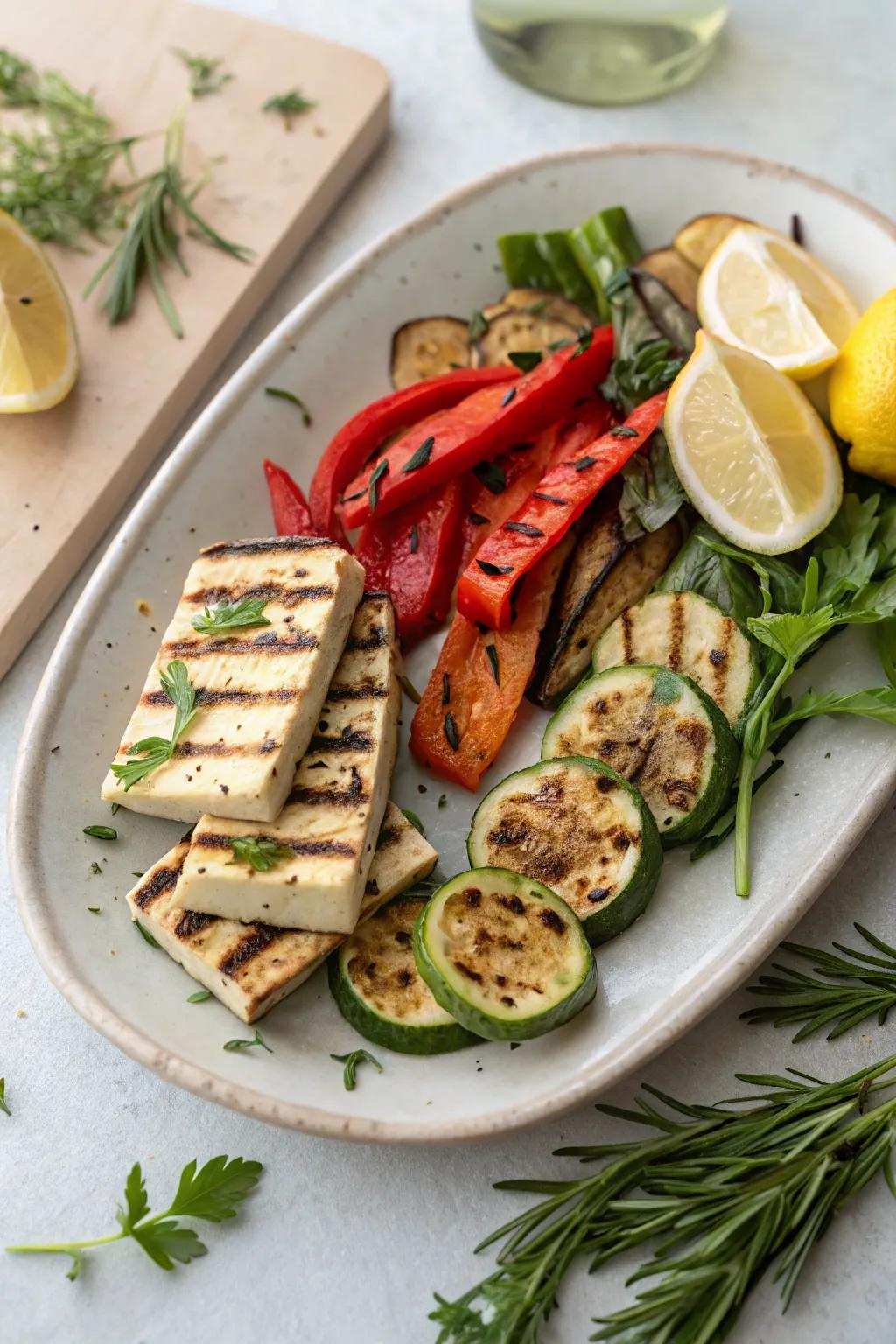 Savor the tastes of a herbivore variety cold plate.