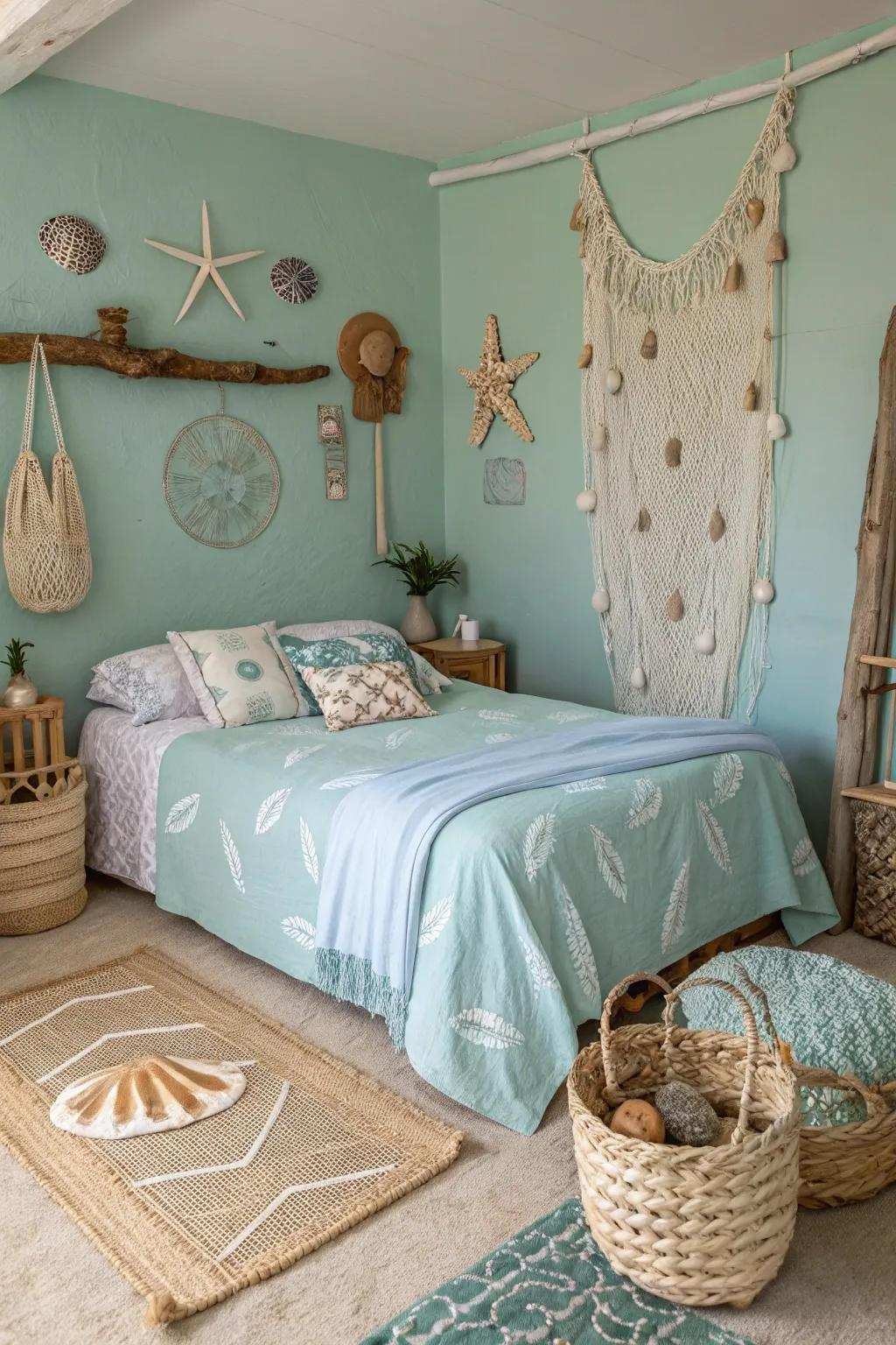 Seashells and driftwood bring natural beauty into your area.