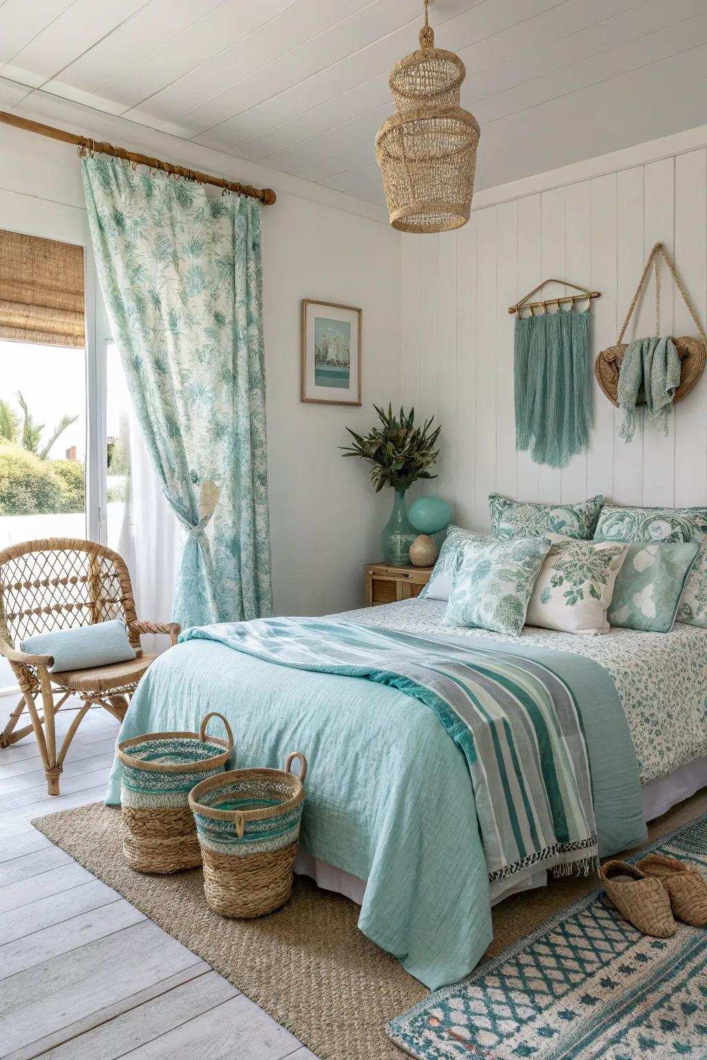 Seaside colors bring calm and cohesion to your decor.
