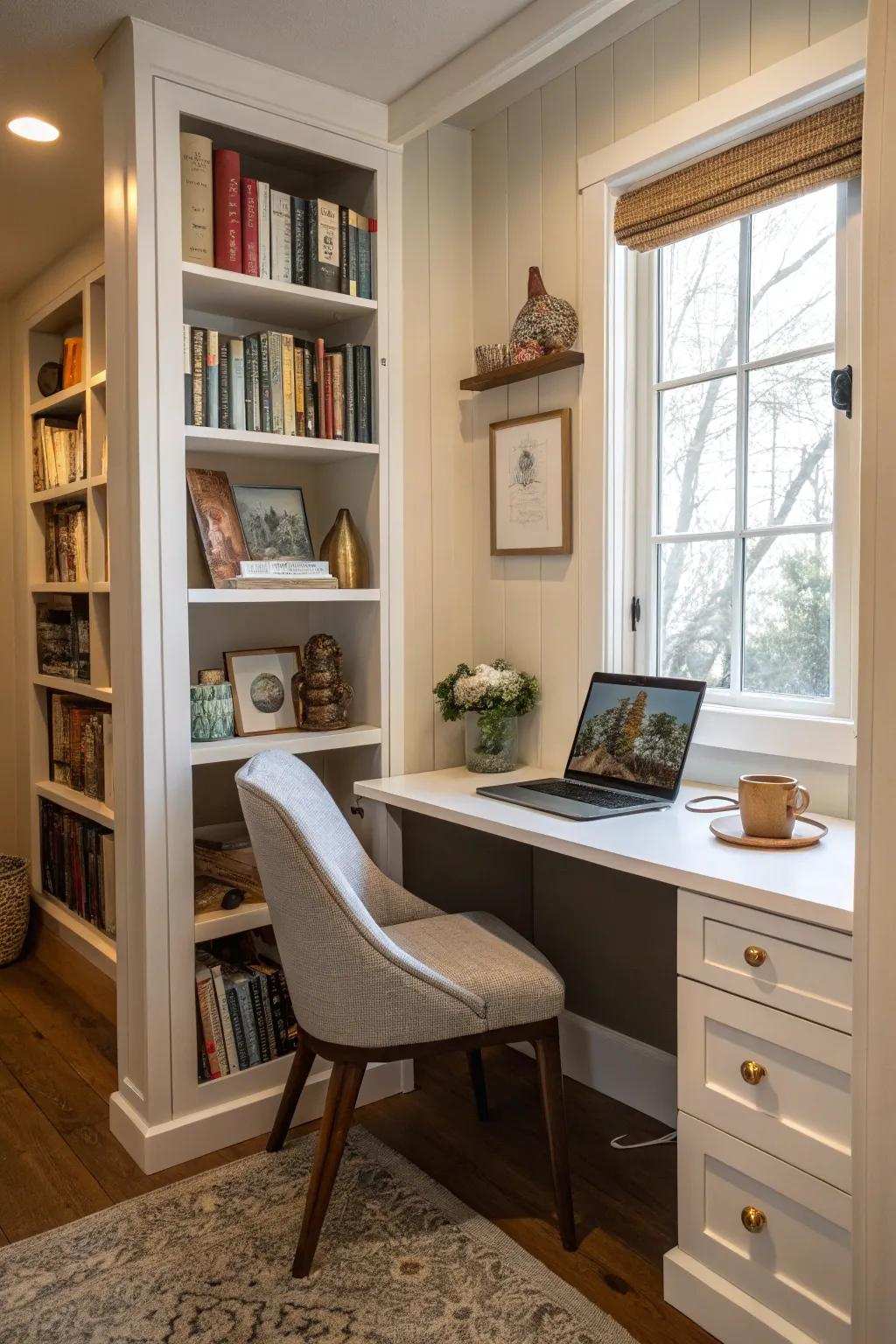 Secluded areas provide a peaceful retreat for individual work.