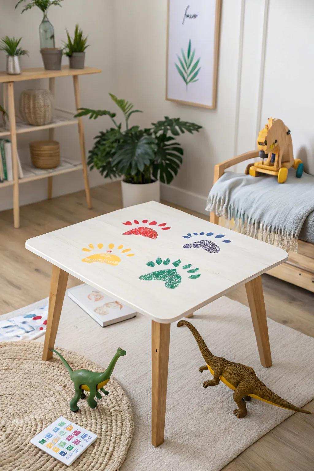 Set free your toddler's creative spirit with ancient-times fun! 🦖🎨 #DinosaurFootprints #ToddlerCrafts