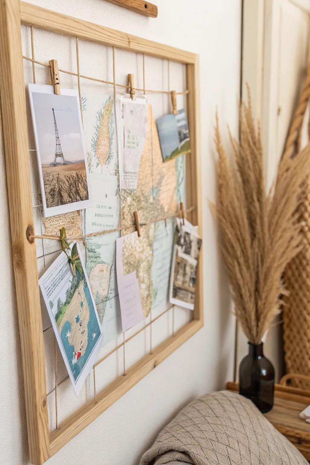 Set off on an artistic voyage with this beautifully curated travel board, where simplicity complements the urge to travel.