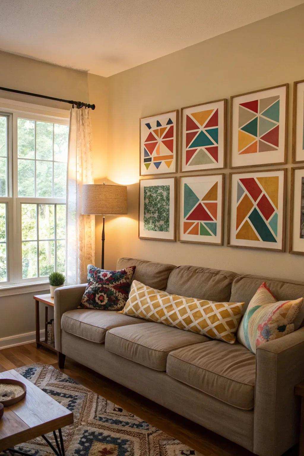 Shaped art appends a contemporary note.