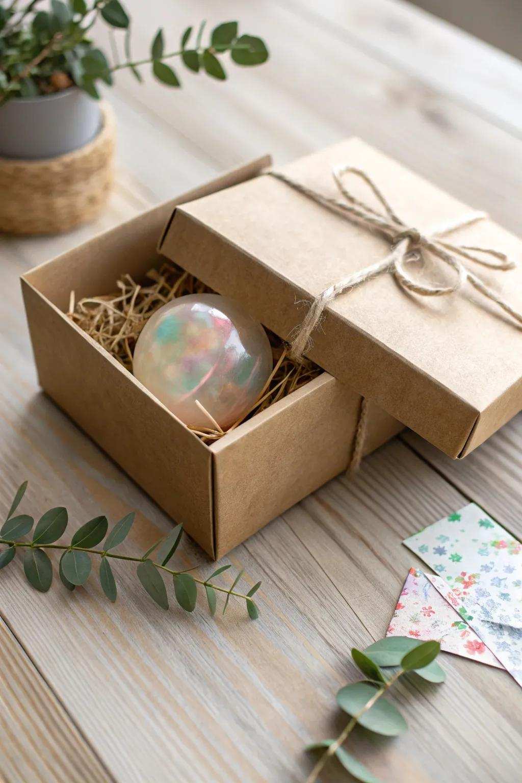 Share a splash of joy with this playful present surprise! 🎁💧 #GiftWrappingIdeas #ScandinavianStyle #BohoChic