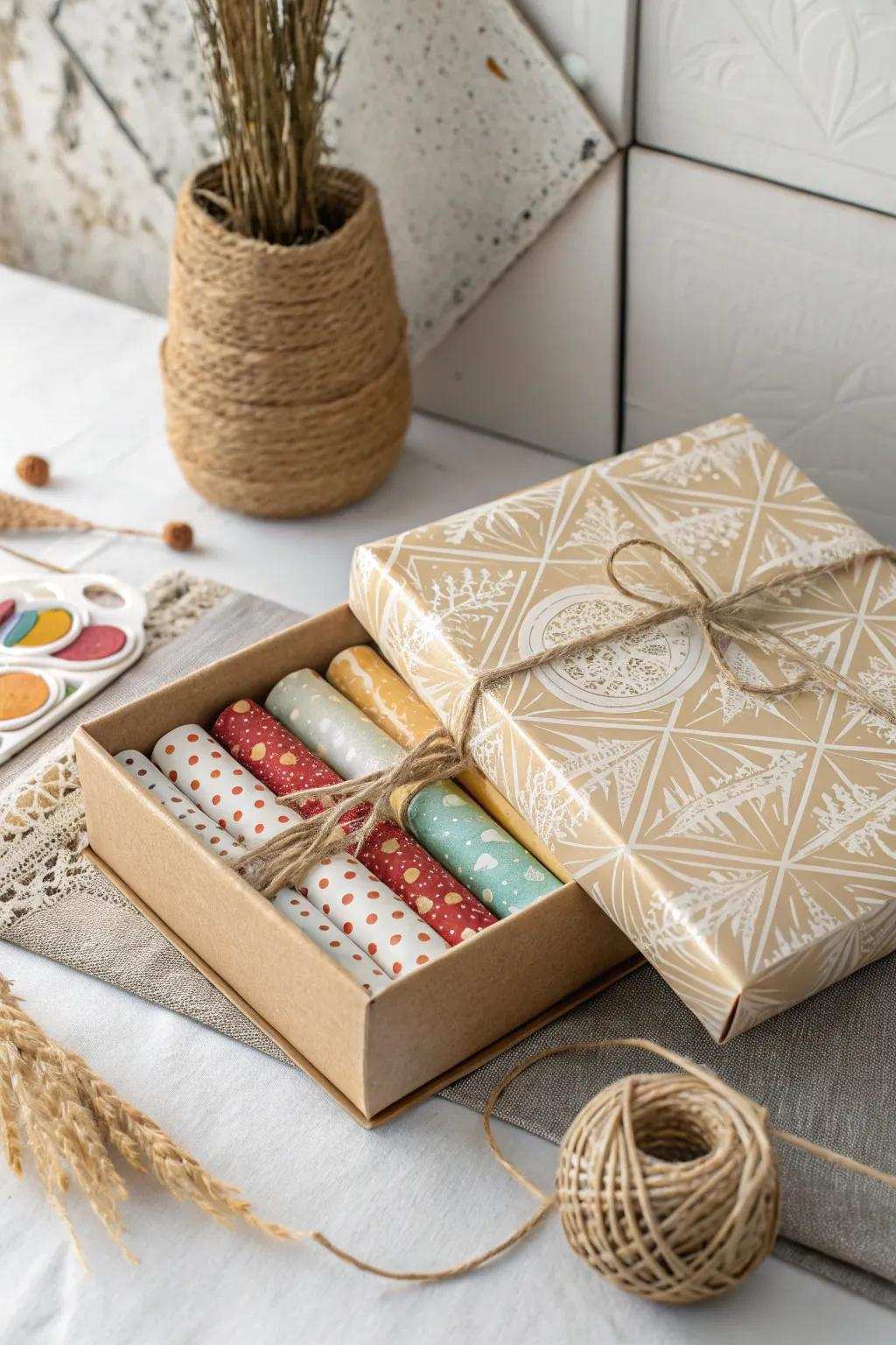 Share the surprise! A present of minimalist elegance with a playful twist.