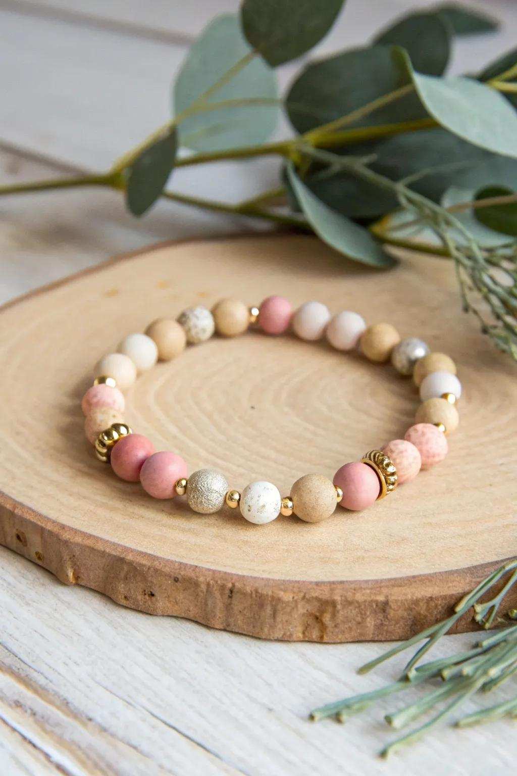 Shimmering Appeal: Elevate your night-out look with a blend of soft clay and shimmering metallic beads. ✨ #MinimalistChic #BohoElegance