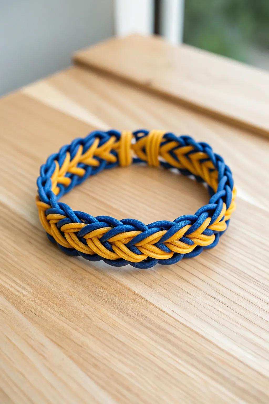 Show your group soul in style with this dynamic, carefully assembled wristband!