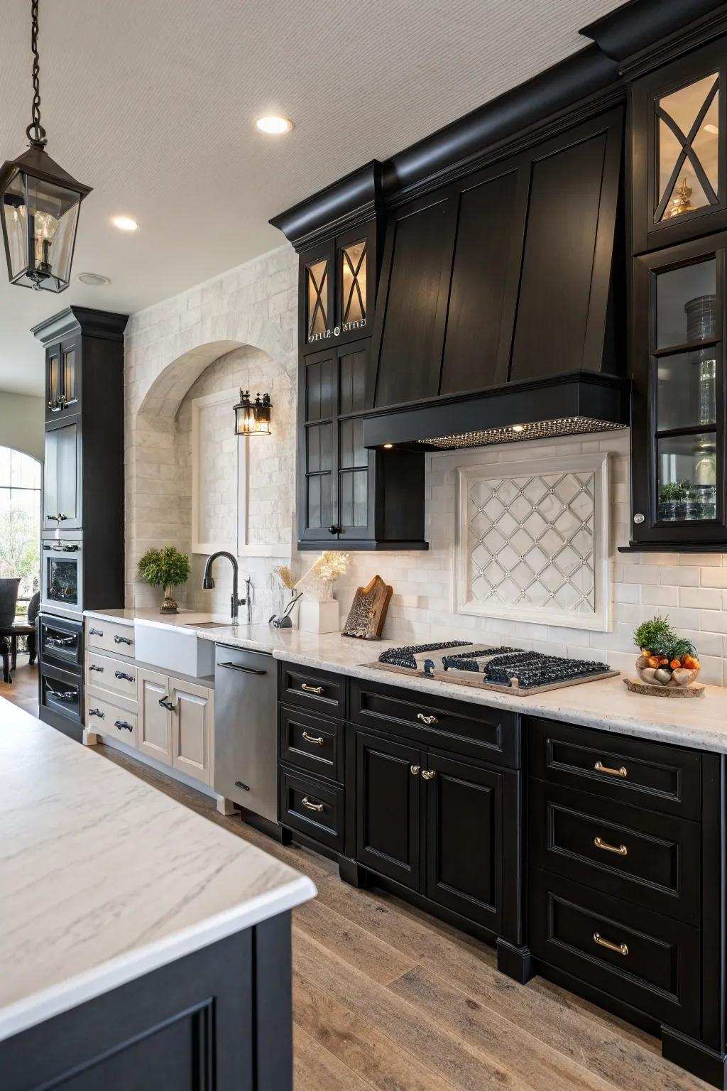 Showcase architectural traits through strategic dark lighting.