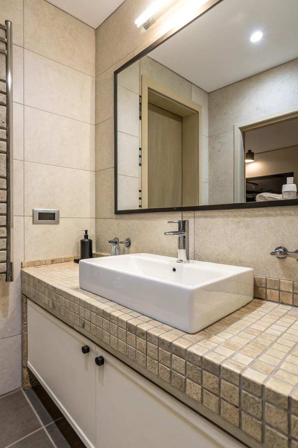Simple design for a polished, serene area.