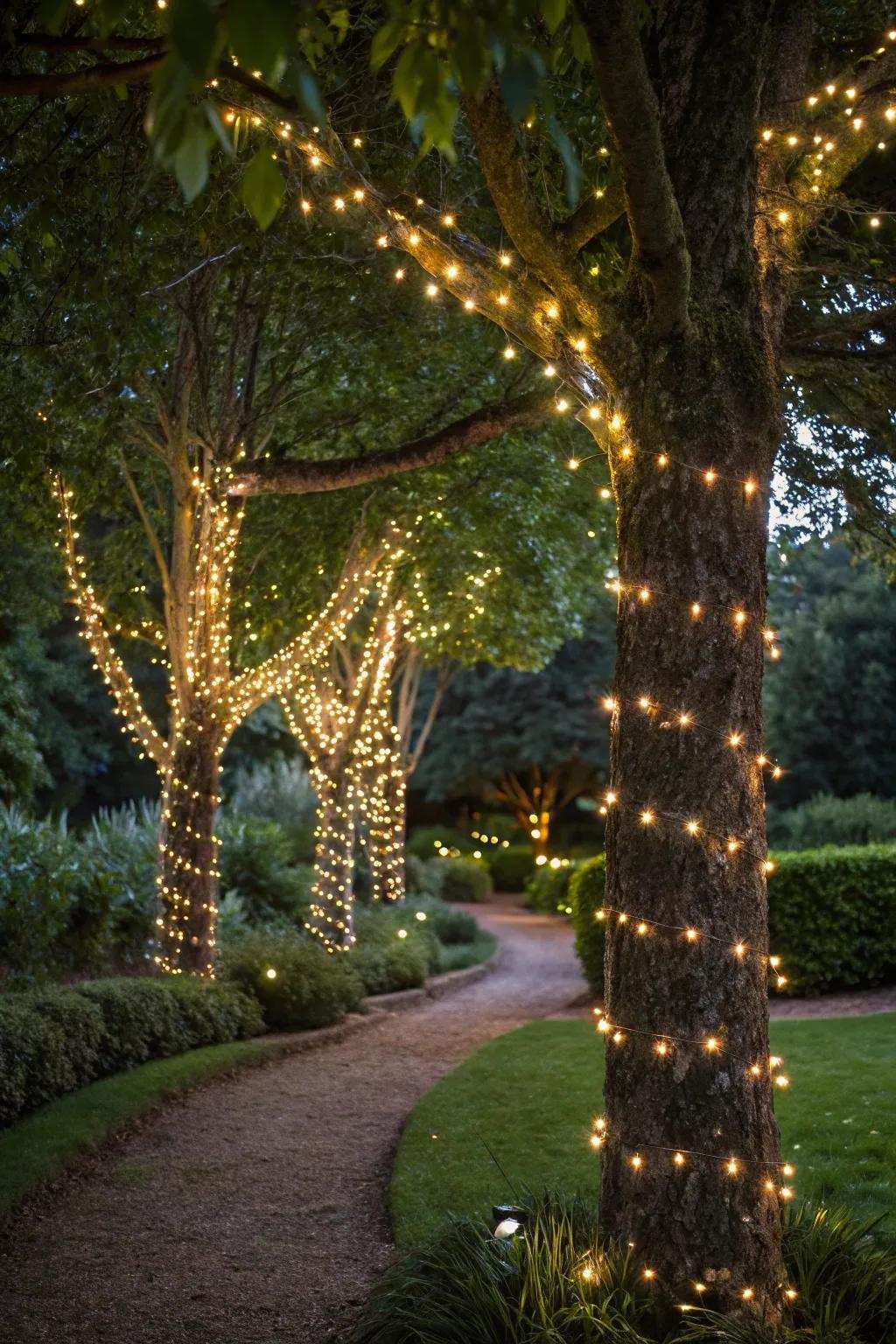 Solar pixie lights impart a touch of magic to your garden.