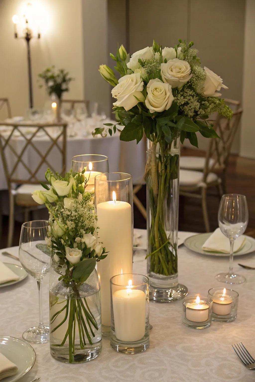 Sophisticated glassware and radiant lights generate a welcoming and warm atmosphere.